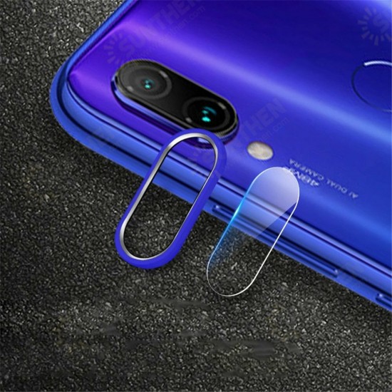 Anti-scratch Metal Circle Ring + Tempered Glass Phone Camera Lens Protector for Xiaomi Redmi Note 7 / Note 7 Pro Non-original