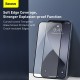 2PCS 0.23mm Curved-Screen with Crack-Resistant Soft Edge Anti-Explosion Full Coverage Tempered Glass Screen Protector for iPhone 12 /Mini / Pro / Max