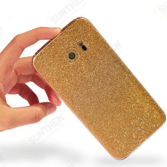 Colorful Scrub Flashing Diamond Body Phone Skin Sticker Protection For Samsung Galaxy S6 Edge Plus