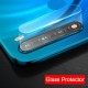 Anti-Explosion Tempered Glass Screen Protector + Blue Metal Circle Ring Phone Lens Protector + Tempered Glass Rear Phone Lens Protector