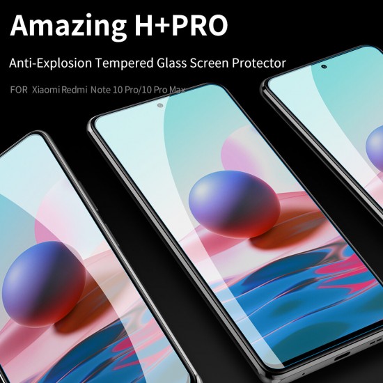 For Xiaomi Redmi Note 10 Pro/ Redmi Note 10 Pro Max Film Amazing H+PRO 9H Anti-Explosion Anti-Scratch Full Coverage Tempered Glass Screen Protector Non-Original