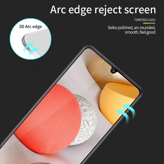 For Samsung Galaxy A42 Front Film 3D Curved Edge 9H Anti-Explosion Anti-Fingerprint Full Coverage Tempered Glass Screen Protector