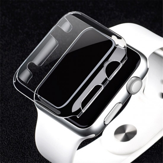 Transparent Clear Slim Hard Snap On Case Cover Screen Protector For 38/42mm Apple Watch Series 2