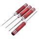 4pcs HSS Ball Screwdrivers Tool Kit 0.05 1/16 3/32 5/64 Inch Screwdriver Repair Tool