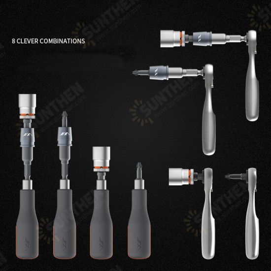 41 IN 1 Screwdriver S2 Magnetic Bits Ratchet Wrench Screwdrivers Kit DIY Household Repair Tool