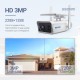 QF180 3MP Wireless PIR Motion Detection Night Version Cloud Storage Two-way Audio Solar Battery Camera IP66 Waterproof ICSEE APP