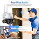 3MP PTZ WiFi IP Camera with 4X Zoom, Dual Lights, Motion Detection and Two-Way Audio