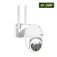 QF800 8MP Pan/Tilt AI Humanoid Detection Auto Tracking Cloud Storage Waterproof WiFi IP Camera Two Way Audio Night Vision ICSEE APP