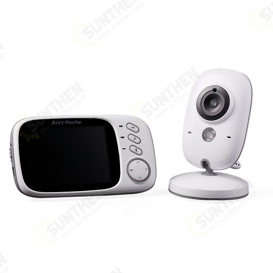 VB603 Wireless Video Baby Monitor 3.2 inch Baby Nanny Security Camera Night Vision Temperature Sleeping Monitor - EU Plug