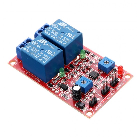 2 Channel Flame Sensor Relay Module Alarm Flame Flare Detection Module 12V DC