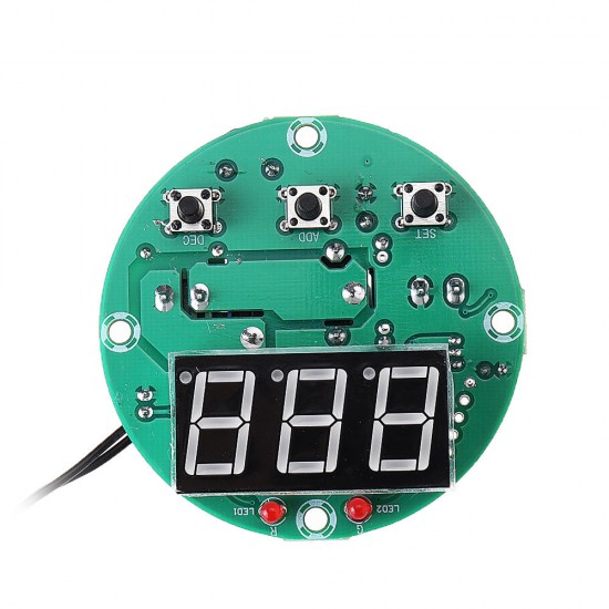 XH-W1818 High Precision Microcomputer Temperature Controller Circular Digital Display Embedded Thermostat