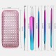 5 Pcs Gradient Acne Remover Tool Set Double-Head Acne Needles Blackhead Removal Face Cleaning Tool