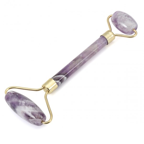 Amethyst Jade Roller Facial Massage Roller Anti Wrinkles Minimize Enlarged Pores Tighten Firm