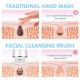 Facial Cleansing Brush Mini Electric Facial Brush Exfoliating Blackhead Removal Waterproof 3 in 1 Face Brush Skin Care