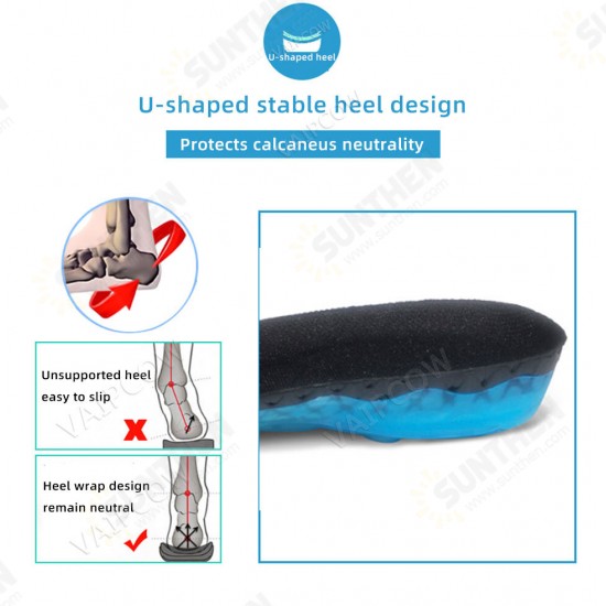 Spring Silicone Orthopedic Arch Support Insoles Inserts Flat Feet Orthotic Shoes Sole Insoles Plantar Fasciitis