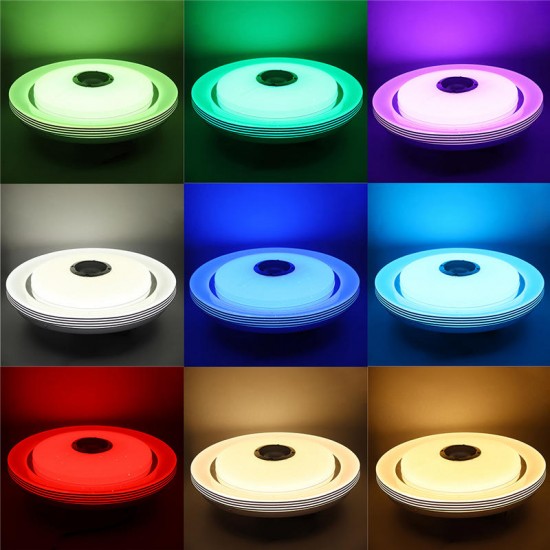 120LED Ceiling Light With Bluetooth Speaker Dimmable Remote/APP Control 110-220V