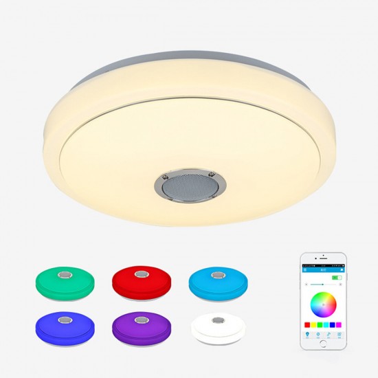 24/36/60W Smart LED Ceiling Light Lamp RGB bluetooth APP Music Speaker Dimmable 110-220V