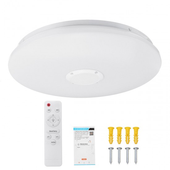 36W 85-265V LED RGB Music Smart Ceiling Lamp APP+Remote Control Works w/ Google Home/Alexa