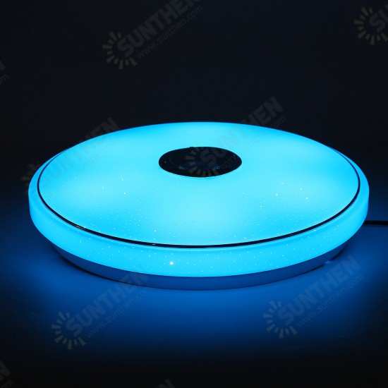 40cm 48W Wifi RGB LED Bluetooth Play Music Smart Ceiling Light Dimmable APP Intelligent Voice Remote Works with Alexa Google Home