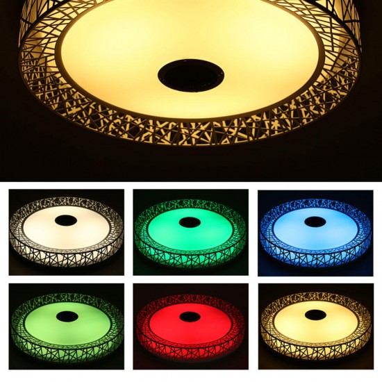 LED RGB Ceiling Light bluetooth Sound Lamp APP Remote Control 100-240V