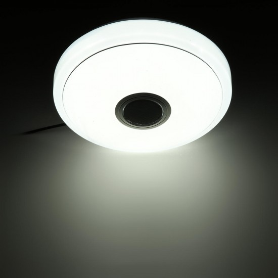 Modern Music Ceiling Light 48W 36LED Bluetooth Speaker Flush Down Lamp