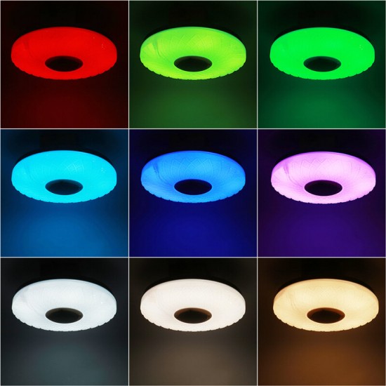 Pineapple Pattern Star Point 30CM Diameter AC180-265V Colorful Remote Control bluetooth Music WIFI Ceiling Lamp