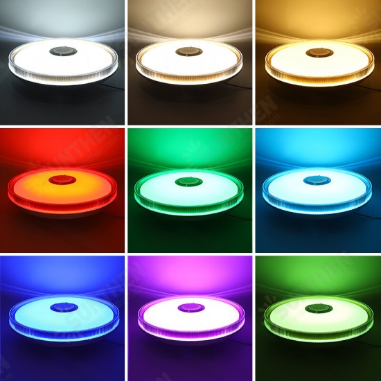 bluetooth WiFi LED RGB Music Ceiling Lamp+Remote Control for Kitchen Bedroom Bathroom 85-265V/220V/110-220V