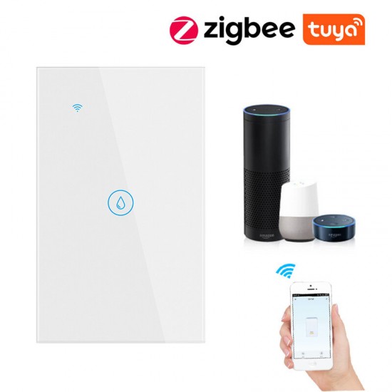 AC100-240V Tuya ZB Smart Boiler Water Heater Switch Smart Home Remote Control US 20A Boiler Switch Via Smart Life APP Works With Alexa