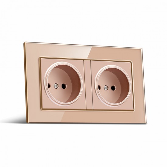 Socket Switch 86*86 PC Glass Panel Eu German France Plug Wall Socket Smart Home Series Switch