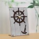 European Mediterranean Style Desktop Clock Wood For Gift Room Decor