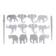 Jungle Animals Elephant DIY Large Wall Clock Home Decor Modern Design Mirror Effect Giant Frameless Elephants DIY Clock Watch