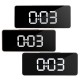 LED Mirror Alarm Clock Multifunctional Student Desktop Clock Makeup Mirror Clock USB Charging Music Alarm Clock