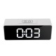 LED Mirror Alarm Clock Multifunctional Student Desktop Clock Makeup Mirror Clock USB Charging Music Alarm Clock