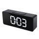 LED Mirror Alarm Clock Multifunctional Student Desktop Clock Makeup Mirror Clock USB Charging Music Alarm Clock