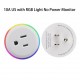 WiFi Smart Plug Wireless RGB Power Socket Smart Life/Tuya App Wireless Remote Control Work with Alexa Google Home