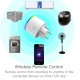 WiFi Smart Plug Wireless RGB Power Socket Smart Life/Tuya App Wireless Remote Control Work with Alexa Google Home