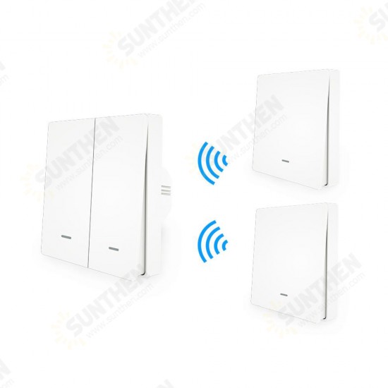 WiFi Smart Push Button Switch RF433 Wall Panel Transmitter Kit Smart life Tuya App Remote Control Works with Alexa Google Home