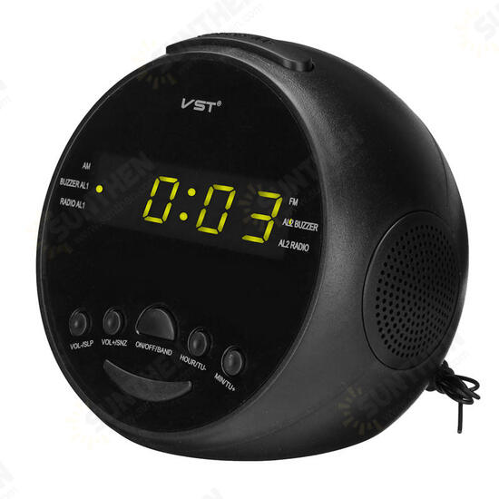 Multifunctional LED Digital Display Alarm Clock DC 5V AM/FM Dual Channel 0.6inch LED Clock Radio Alarm Clock Desktop Table Clock