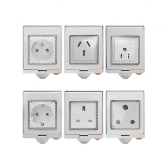 S55 Waterproof WIFI Smart Socket Switch UK/AU/US/FR/DE/ZA Multiple Version Wifi Socket Works With Alexa Google Home