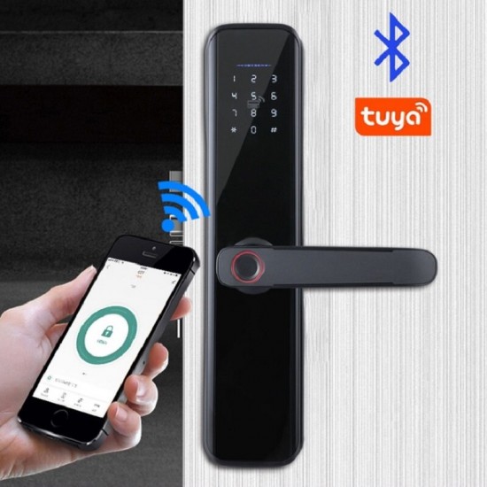 WF-007B-PRO Tuya Bluetooth Smart Fingerprint Electronic Lock Indoor Password Office Door Lock for Hotel Home