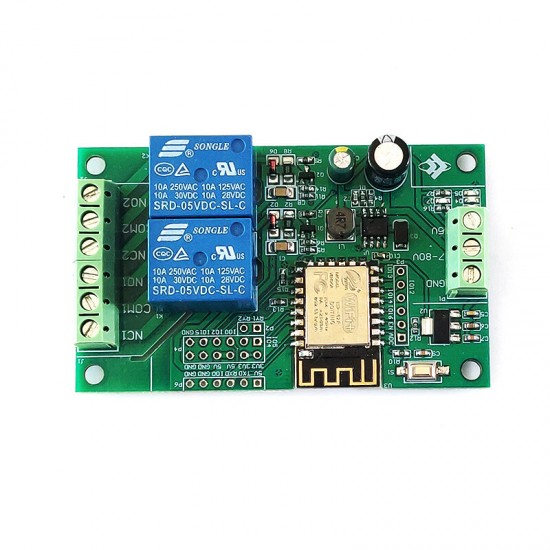 3Pcs 5V/8-80V Power Supply ESP8266 WIFI Dual Relay Module ESP-12F Development Board Secondary Development