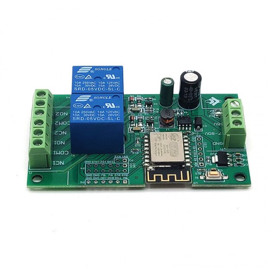 3Pcs 5V/8-80V Power Supply ESP8266 WIFI Dual Relay Module ESP-12F Development Board Secondary Development