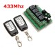 3Pcs 12V 4CH Channel 433Mhz Wireless Remote Control Switch With 2 Transimitter