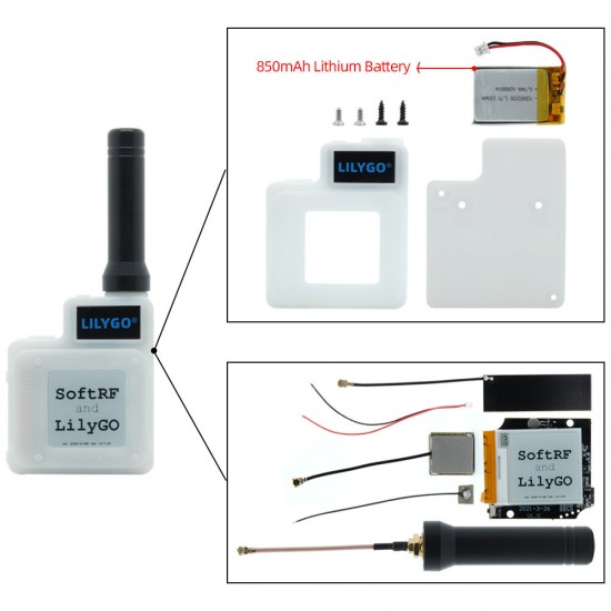 SoftRF BME280 TEMP Pressure Sensor NRF52840 SX1262 868MHz Module LORA 1.54 E-Paper BLE