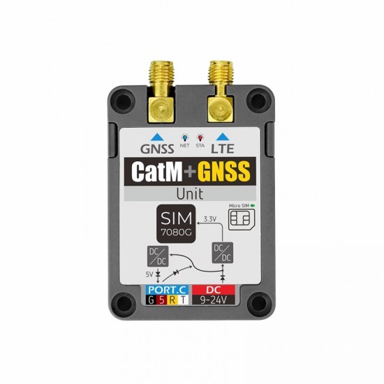 SIM7080G CAT-M/NB-IoT+GNSS Unit with Telec Antenna Kit