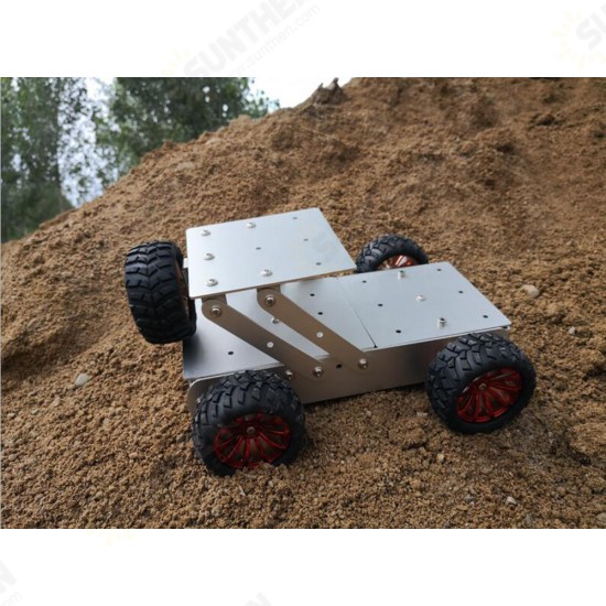 DIY Aluminous Smart RC Robot Car Chassis Base With Motor For Assembled Jeep Car Models