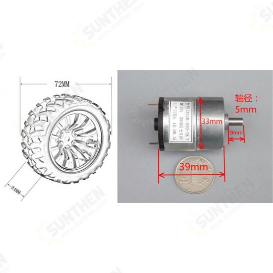 DIY Aluminous Smart RC Robot Car Chassis Base With Motor For Assembled Jeep Car Models