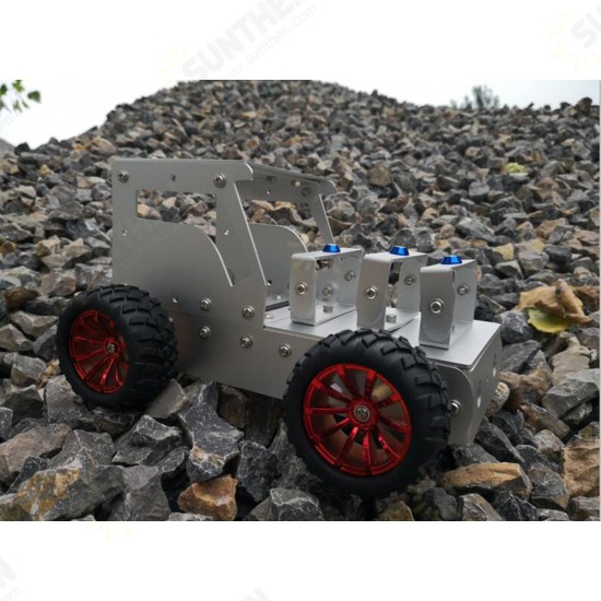 DIY Tractor Aluminous Smart RC Robot Car Chassis Base Kit