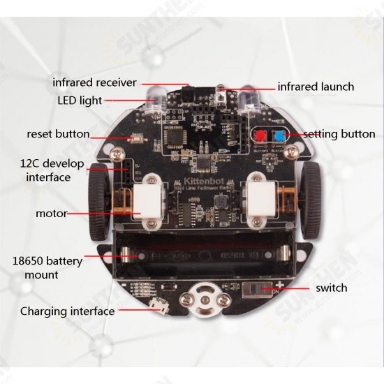 DIY Smart RC Robot Car Scratch Program Tracking Obstacle Avoidance Robot Car Compatible Microbit