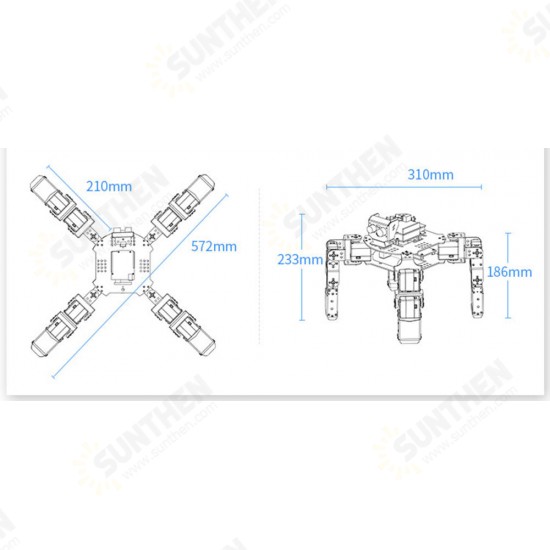 CR-4 DIY 4-Leged Programmable Infrared Control Smart RC Robot Compatible